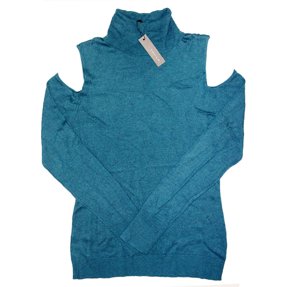 LAST ! M Tahari Flynn Cold Shoulder Turtleneck NWT - Picture 2 of 3